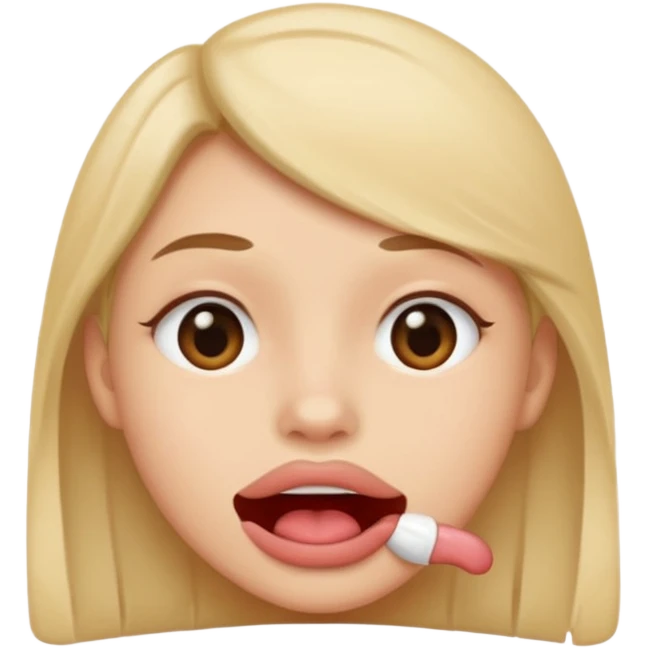lip biting emoji