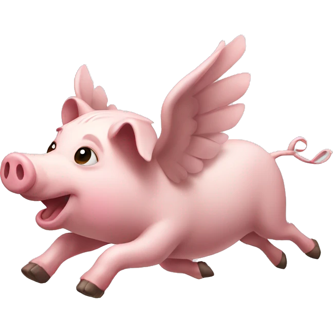 Flying pig emoji