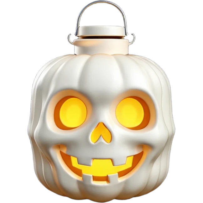 cute skull lantern emoji