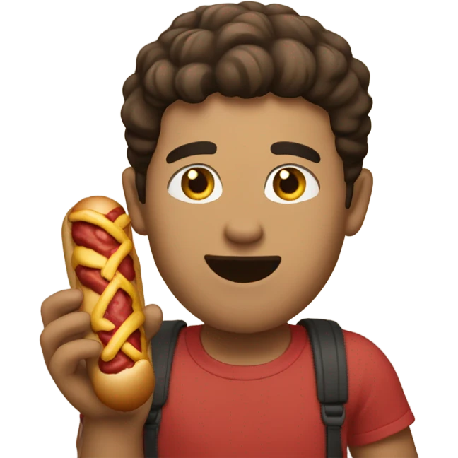 Tyler from my contacts with a hotdog emoji