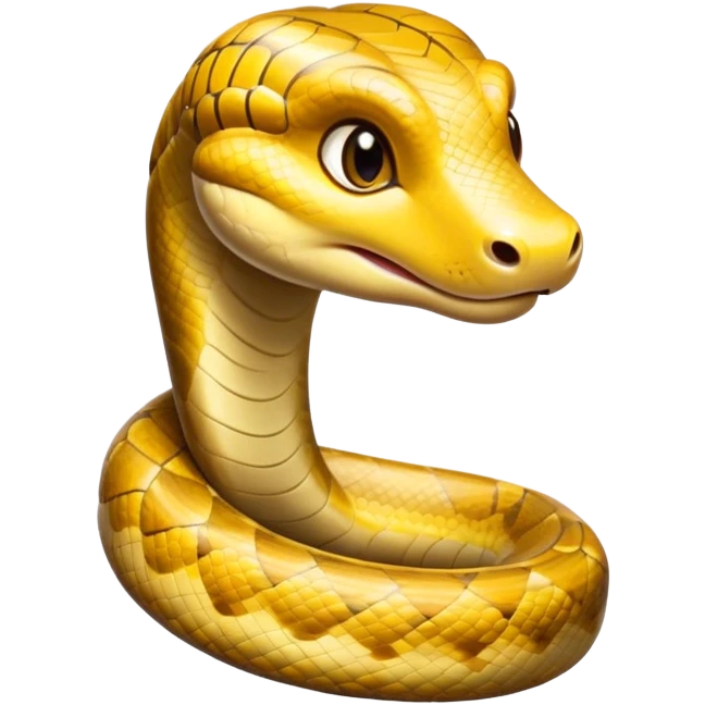 cinematic-cute-anaconda-portrait-emoji,-head-tilted-playfully-and-inquisitively,-with-a-sleek,-shimmering-body-adorned-with-detailed-scale-sriped patterns-and-round,-sparkling-eyes-full-of-wonder,-simplified-yet-irresistibly-adorable-features emoji