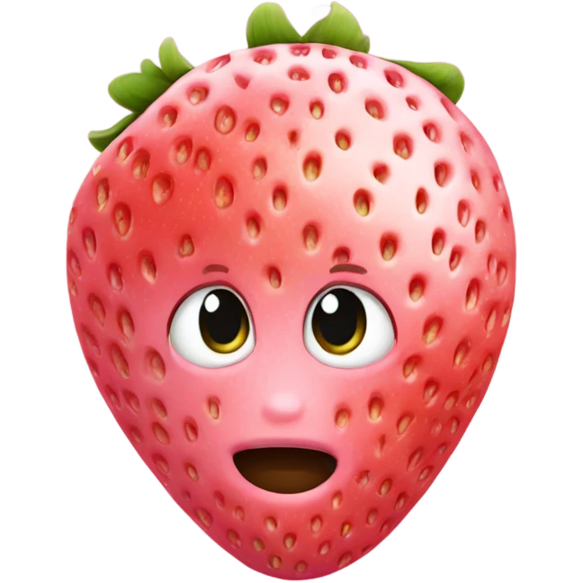 One Light pink strawberry emoji