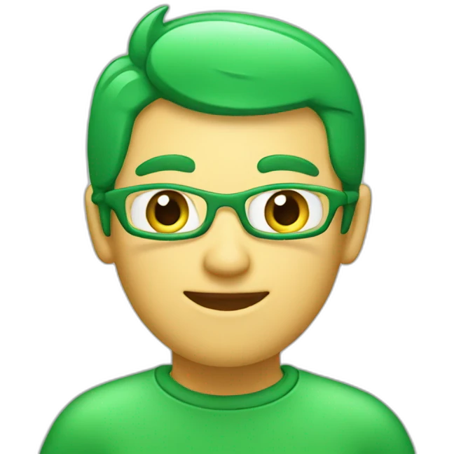 green text editor emoji