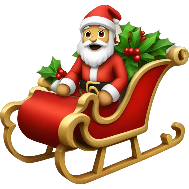 Santa's-sleigh emoji