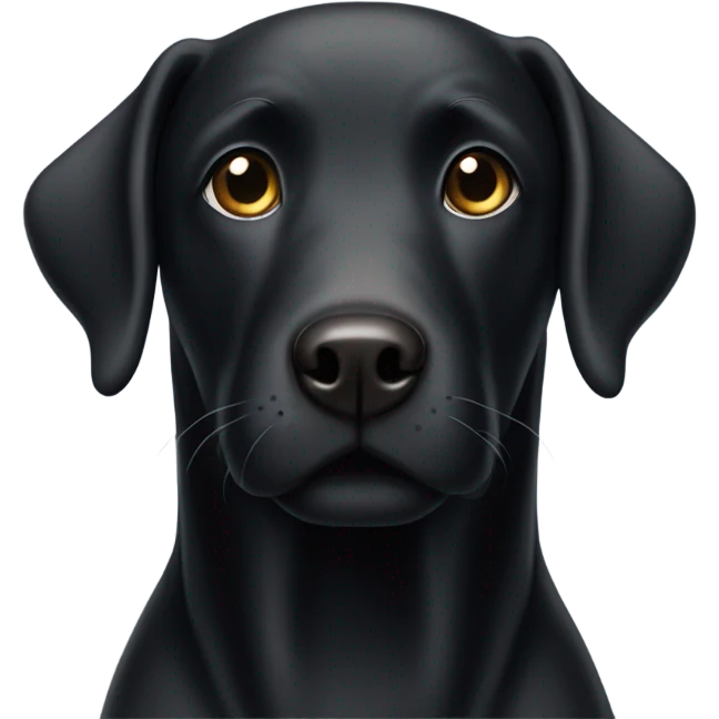 black lab dog emoji