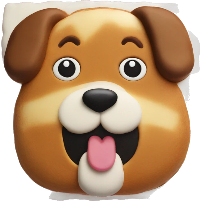 Puppy shape cake emoji