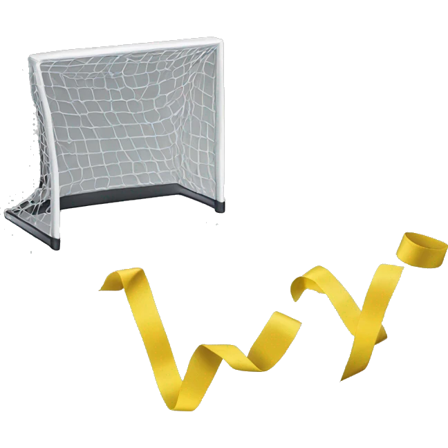 goal tape with runner emoji