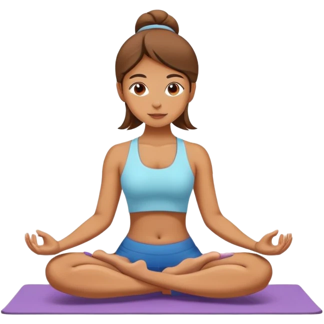 A girl who is doing yoga emoji