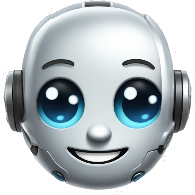 robot cute smile no  backgrond emoji