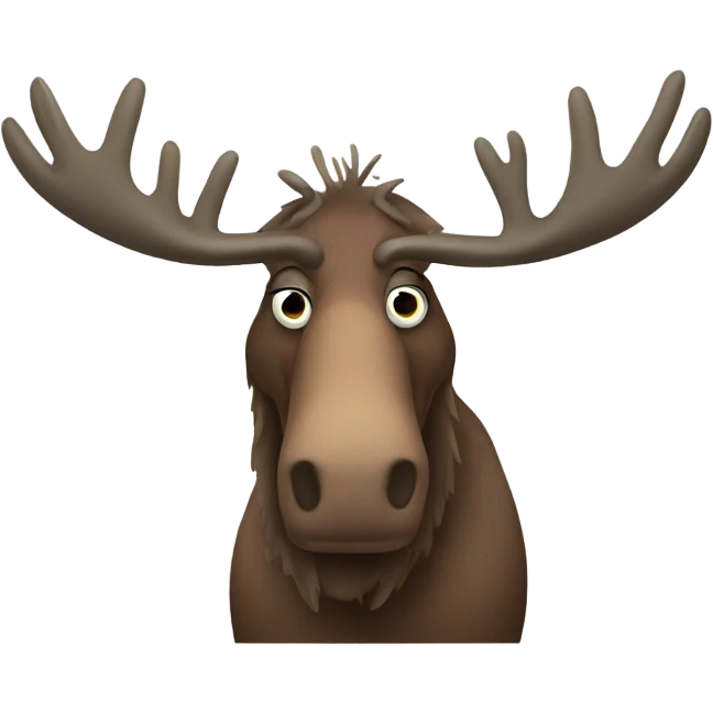 Sick moose emoji