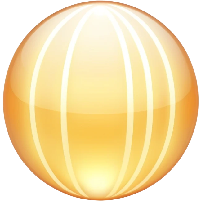 Delicate ethereal energy sphere with subtle radiating lines, personal style essence, soft minimalist design emoji