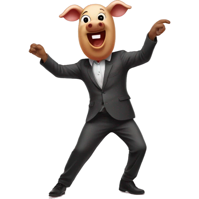 Pork chop dancing emoji