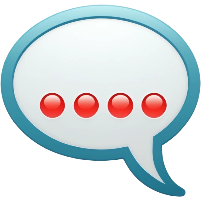 Speech bubble with three dots inside emoji