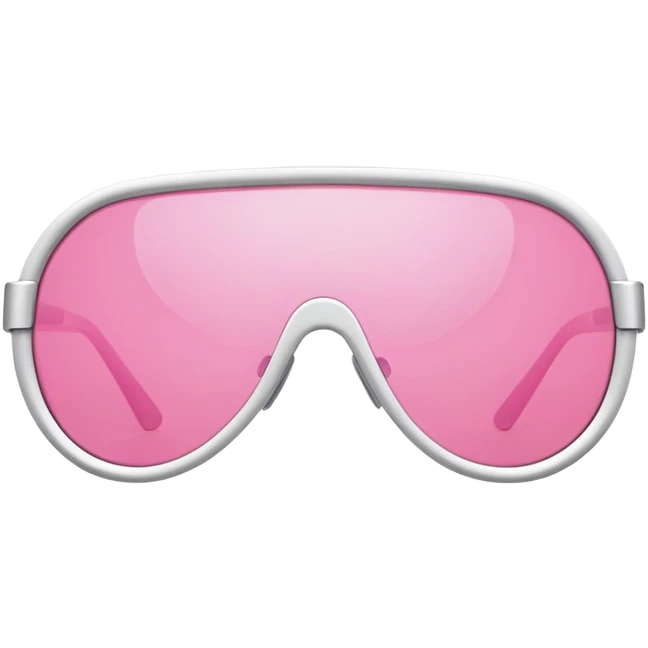 basic pink tinted shield lens, minimalist futuristic sunglasses emoji