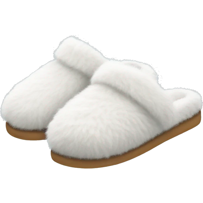 White fluffy slippers emoji