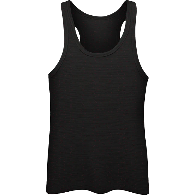 black ribbed tank top hyperrealistic soft textures no background emoji