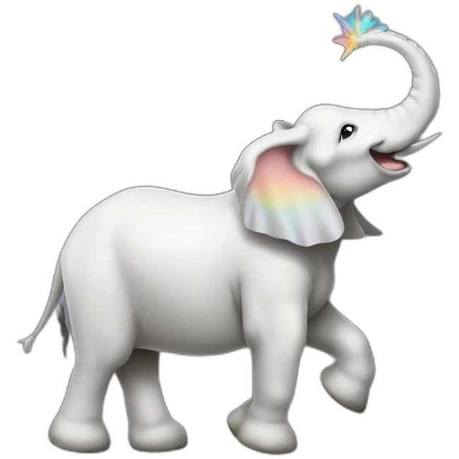 Licorne sur un éléphant emoji