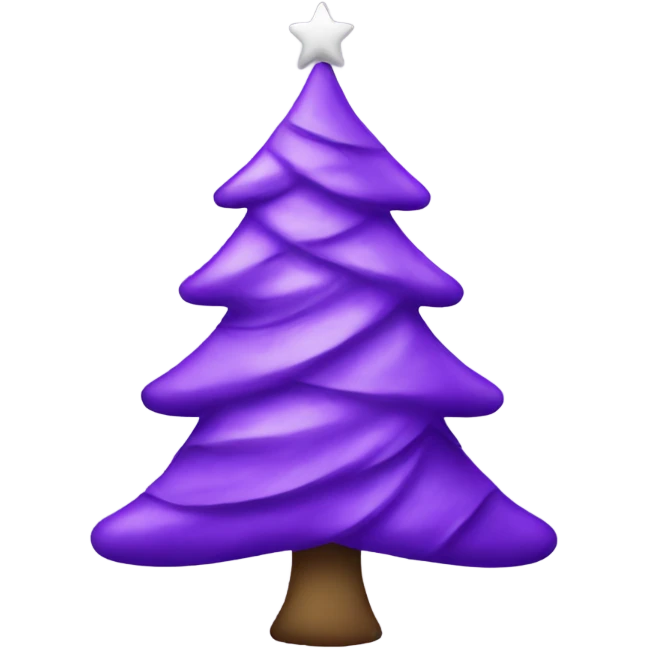 Purple Christmas tree emoji