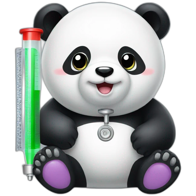 Panda with manometer  emoji