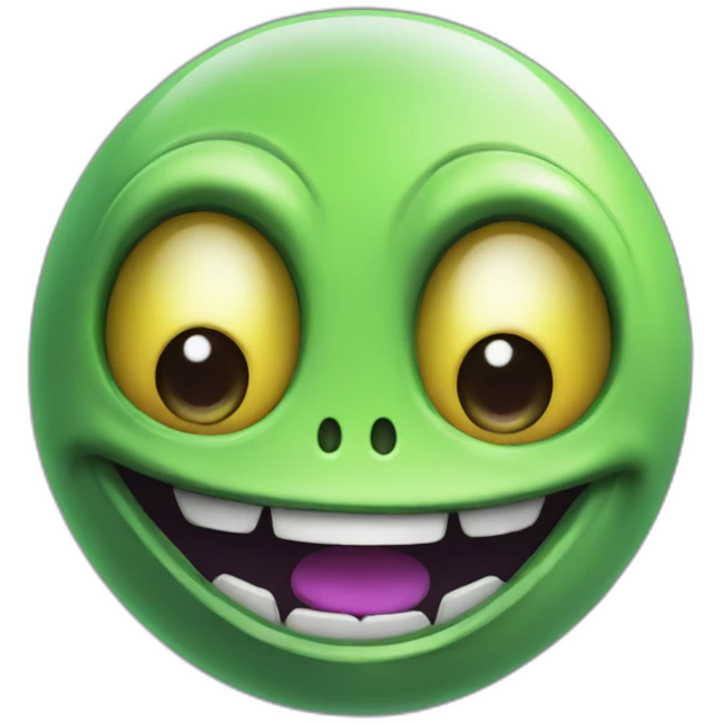 Happy alien emoji