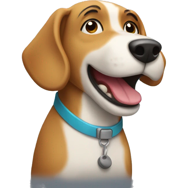 Dog singing  emoji