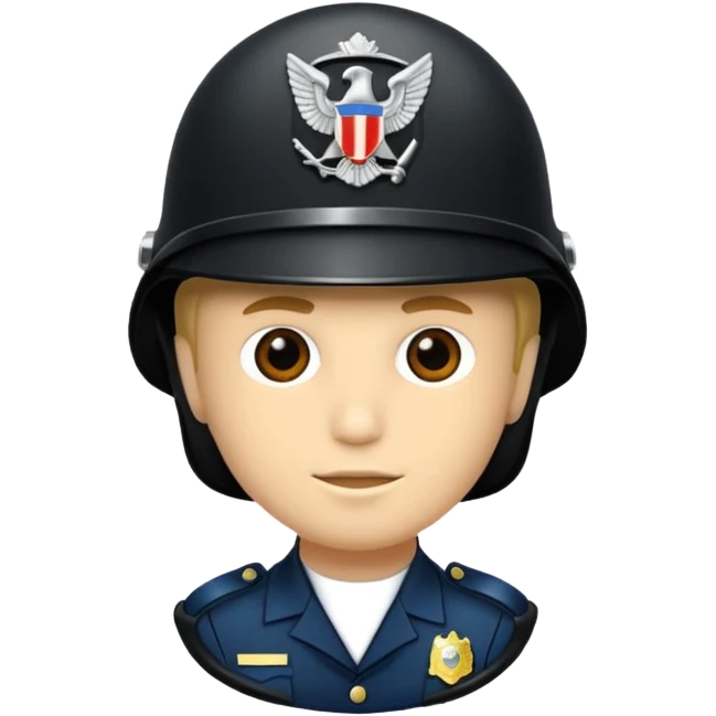 Helm polisi militer emoji