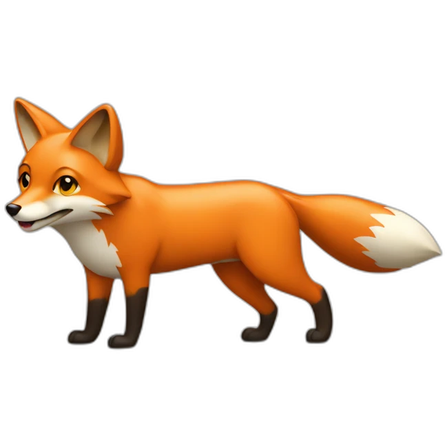 Fox on computer emoji