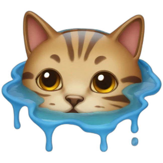 melting cat emoji