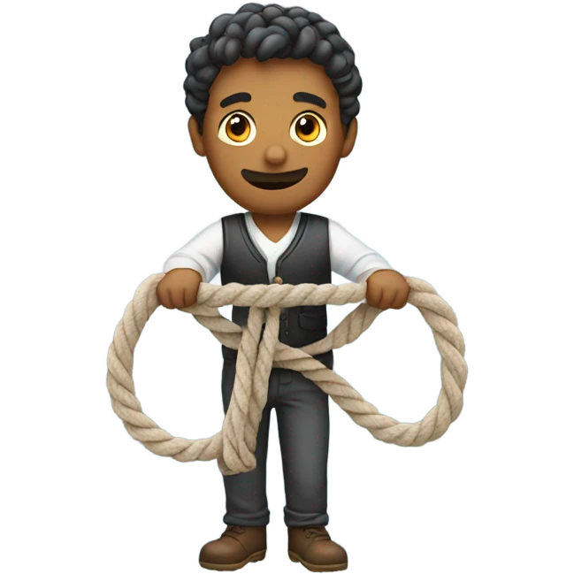 Man with two rope emoji