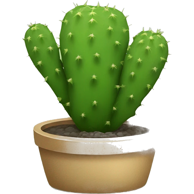 single round Nopal without pot emoji