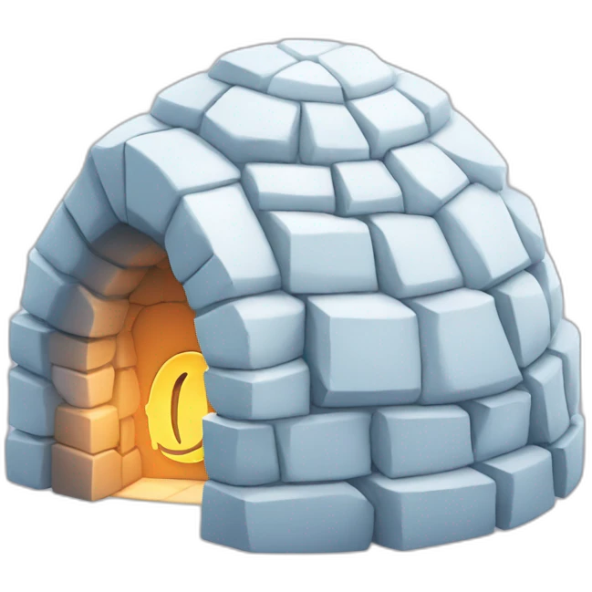 igloo with euro sign emoji