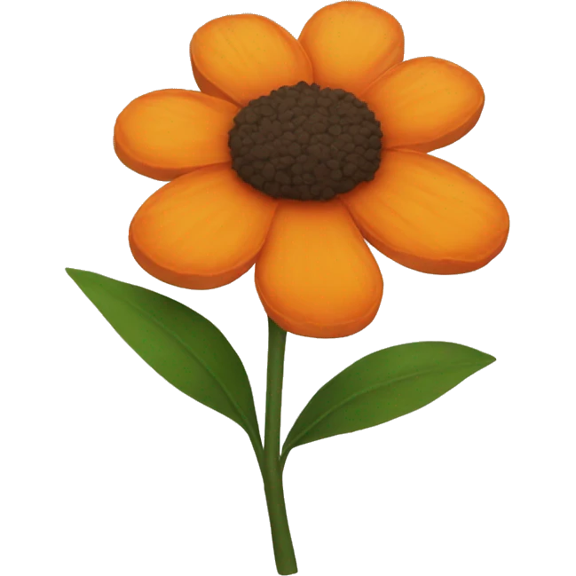 orange burnt flower emoji