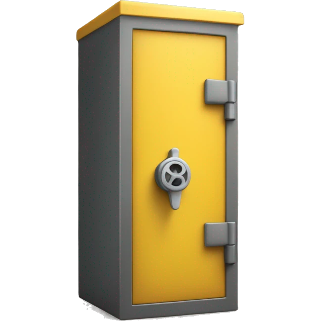 3d safe in oragn or yellow emoji