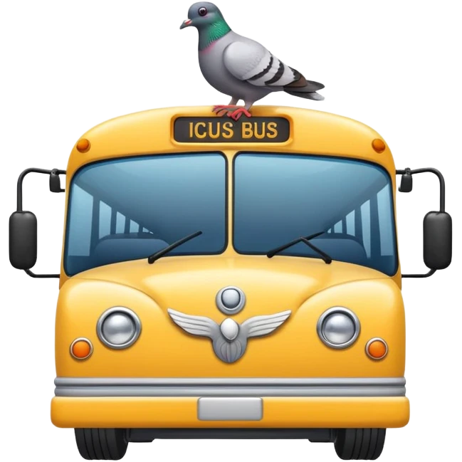 Pigeon Driving A Bus emoji