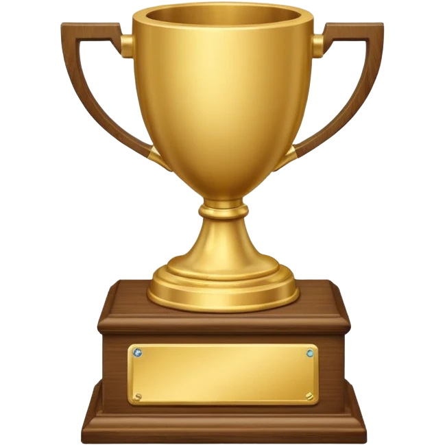 i want a participation trophy that is a completely plain and pretty small trophy that says Participation Trophy on the gold plate on the wooden base emoji