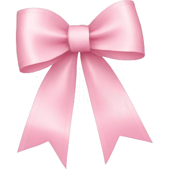 light pink ribbon bow emoji