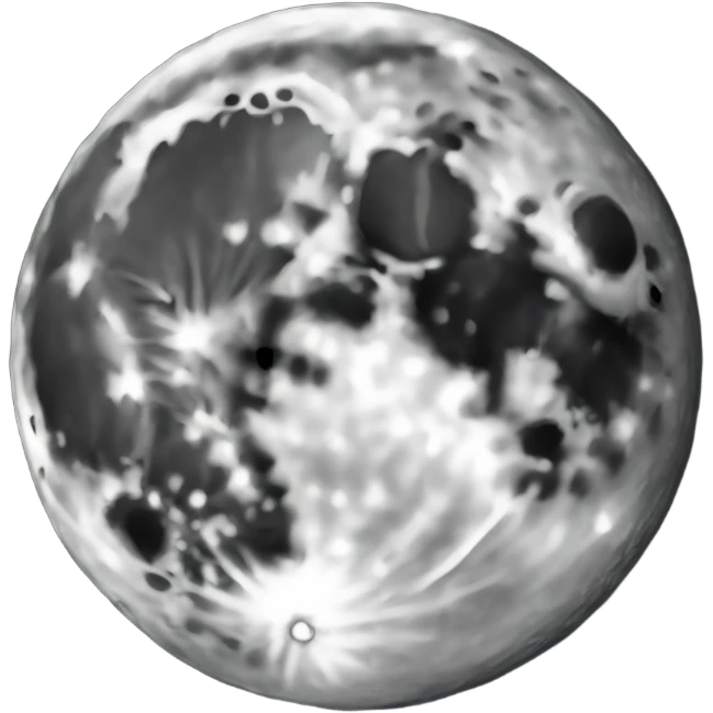 Realistic moon emoji