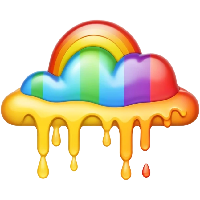 Melting rainbow emoji