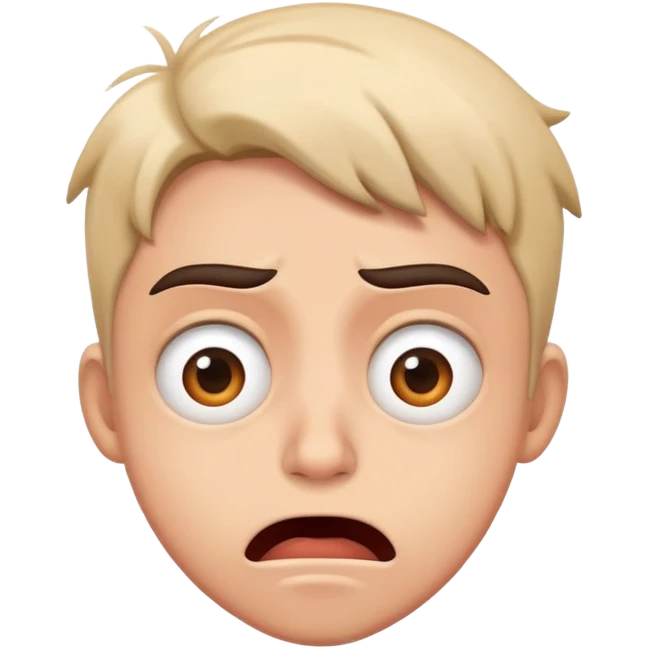Person with anxiety and crazy face emoji