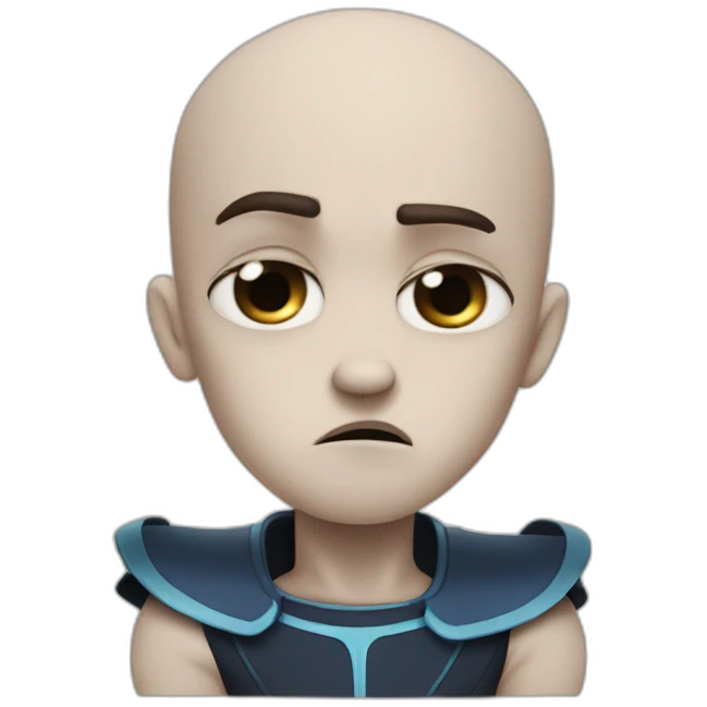 megamind sad with eyebrows up emoji