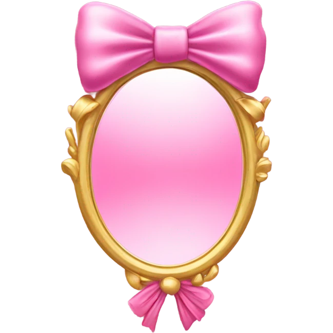 pink mirror with bow  emoji