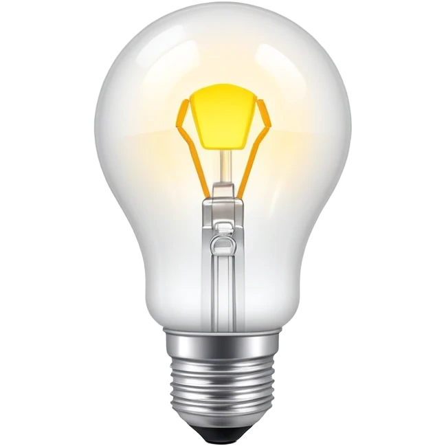 LED light bulb, energy efficient emoji