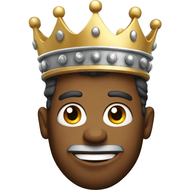 king with a crazy facial expression emoji