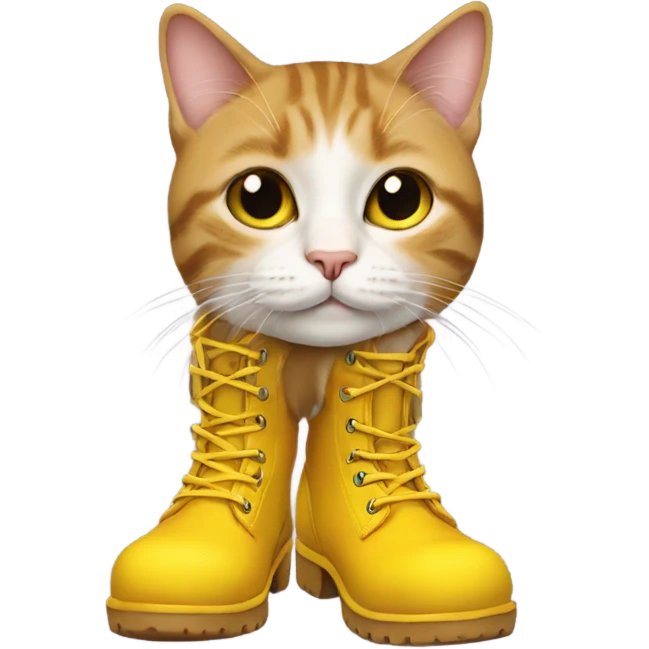cat in yellow boots emoji
