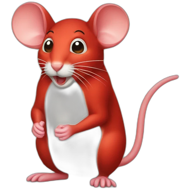 red mouse emoji