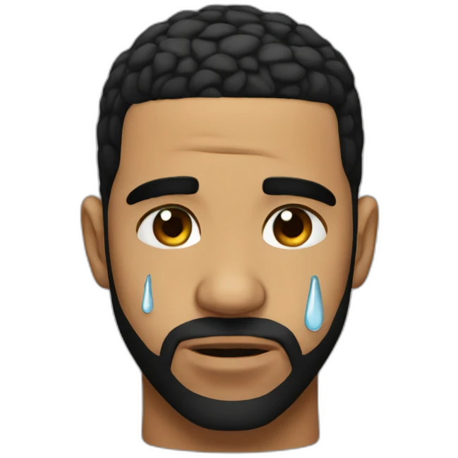 drake crying tears emoji