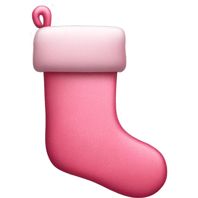 Pink Christmas stocking emoji