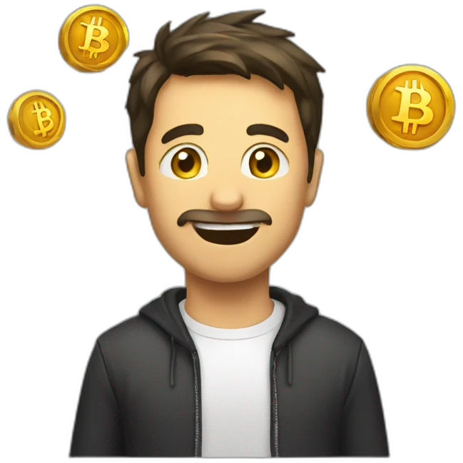 Bitcoin sorprendido emoji