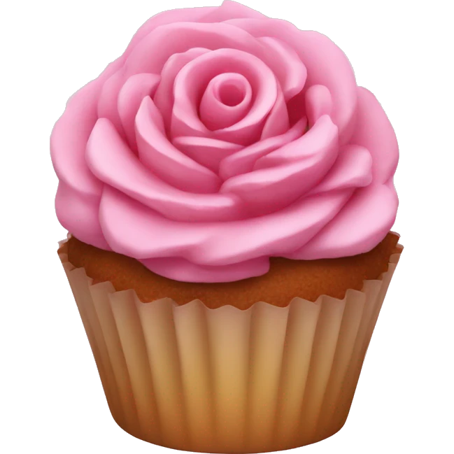 Rose cupcake emoji