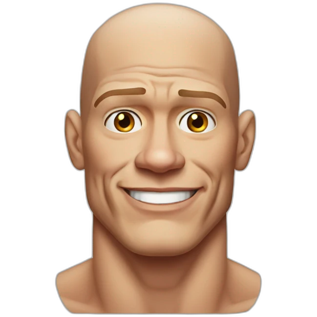 John cena with a bald spot emoji